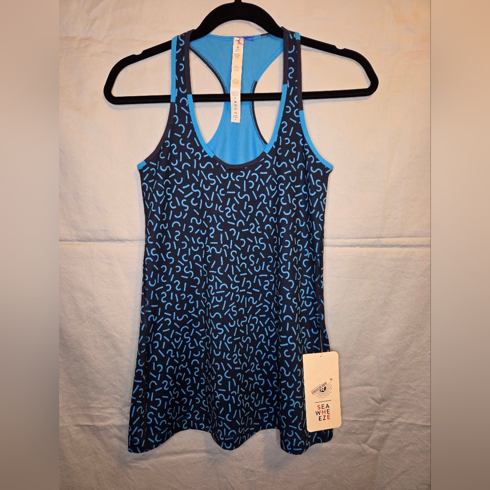 G237. NWT Lululemon Seawheeze Cool Racerback Tank in AQHY/BSKD - Size 6